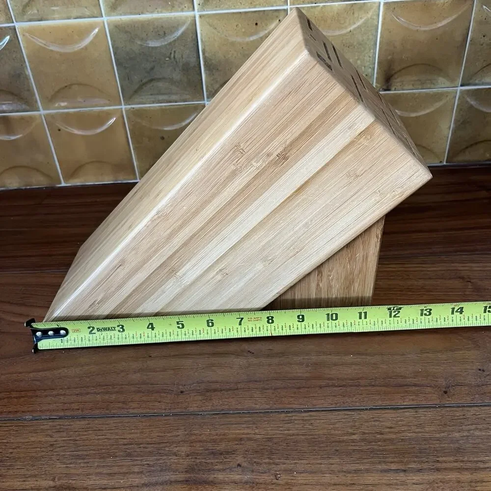 Shun 11-Slot Bamboo Wood Knife Block